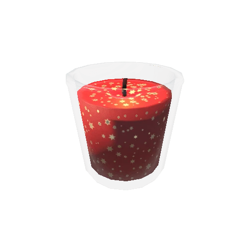 RMH Candle Red Lit